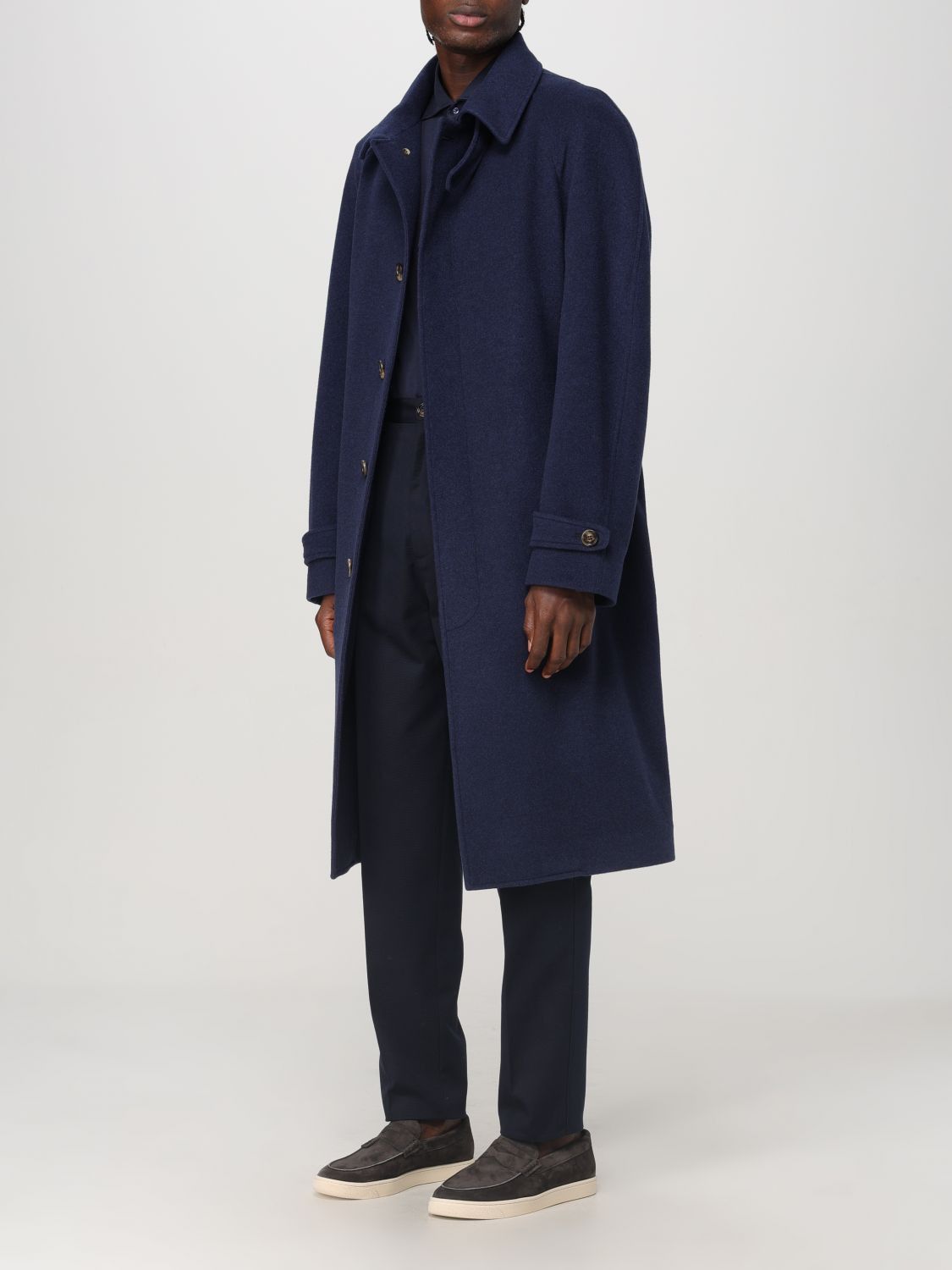 Brunello Cucinelli Brunello Cucinelli Trench Coat Men Blue Size US XL / EU 56 / 4 - 4 Thumbnail