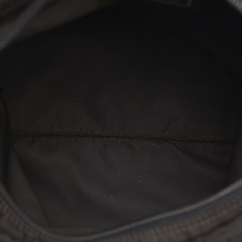 Prada Prada Prada Nylon Triangle Logo Plate Shoulder Bag Black Canvas Crossbody Bag in Very Good Condition Size ONE SIZE - 9 Thumbnail