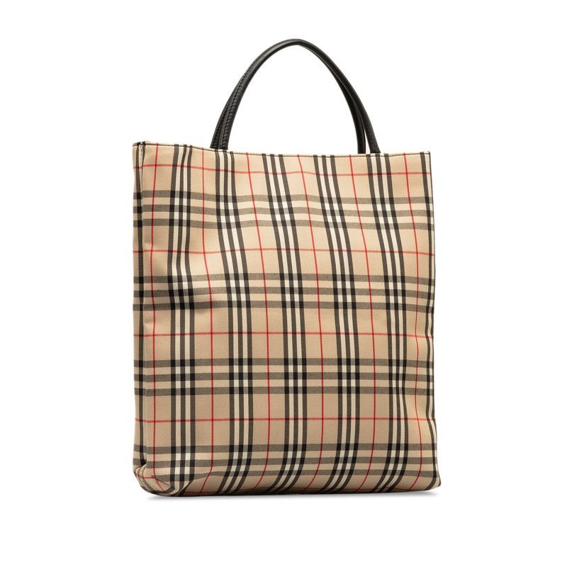 Burberry Burberry Burberry Nova Check Canvas Leather Tote Bag Canvas Tote Bag in Very Good Condition Size ONE SIZE - 2 Thumbnail