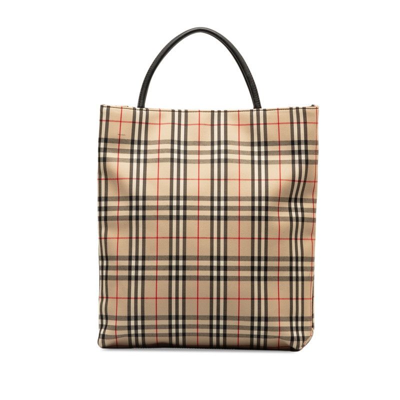 Burberry Burberry Burberry Nova Check Canvas Leather Tote Bag Canvas Tote Bag in Very Good Condition Size ONE SIZE - 3 Thumbnail