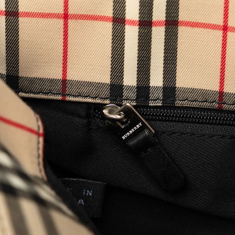 Burberry Burberry Burberry Nova Check Canvas Leather Tote Bag Canvas Tote Bag in Very Good Condition Size ONE SIZE - 6 Thumbnail
