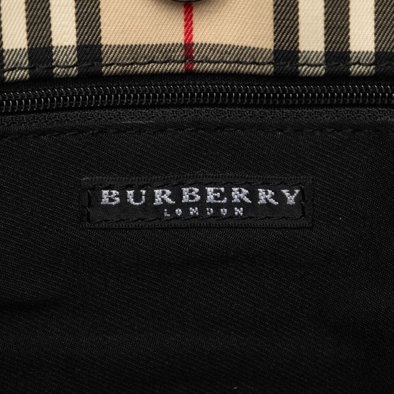 Burberry Burberry Burberry Nova Check Canvas Leather Tote Bag Canvas Tote Bag in Very Good Condition Size ONE SIZE - 7 Thumbnail