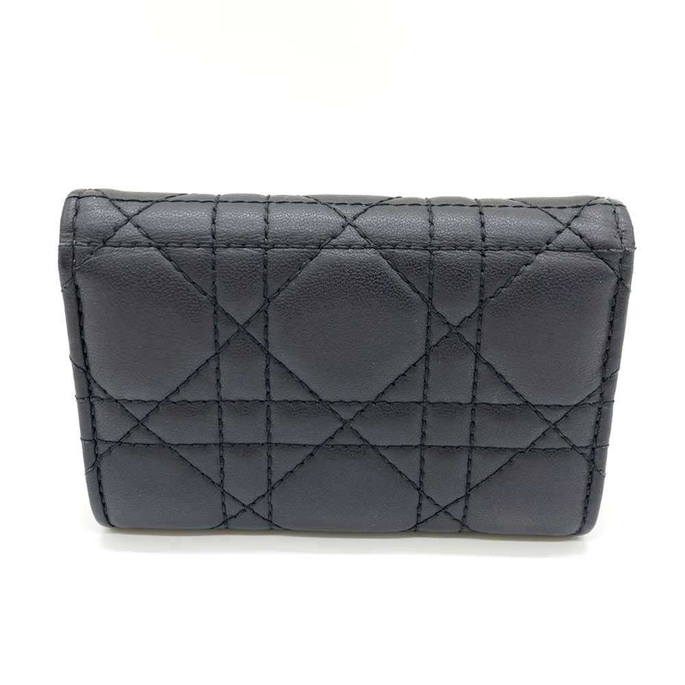 Dior Dior Christian Dior Miss Dior Glycine Wallet Black Leather Leather Short Wallet in Very Good Condition Size ONE SIZE - 2 Thumbnail
