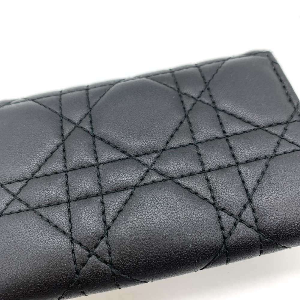 Dior Dior Christian Dior Miss Dior Glycine Wallet Black Leather Leather Short Wallet in Very Good Condition Size ONE SIZE - 4 Thumbnail