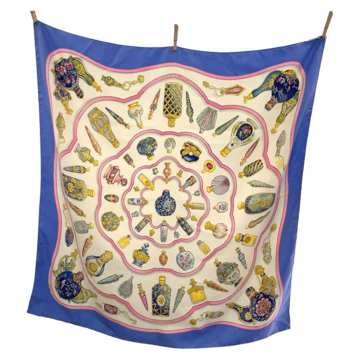 Hermes Hermes Hermes Silk Scarf Multicolor Canvas Scarf in Very Good Condition Size ONE SIZE - 2 Thumbnail