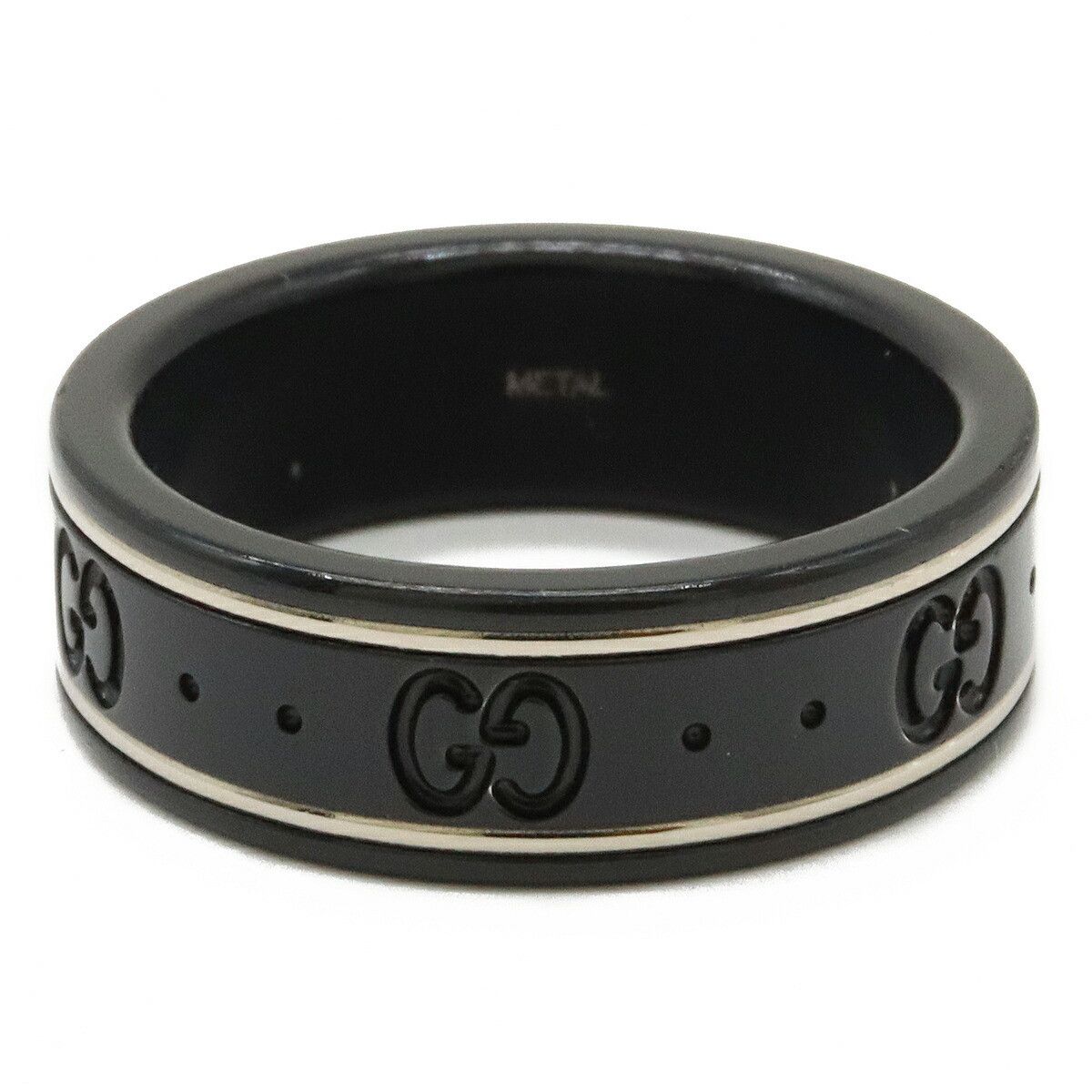 Gucci Gucci Gucci Icon Ring Synthetic Corundum K18WG Metal Ring 225985 in Pristine Condition Size ONE SIZE - 3 Thumbnail