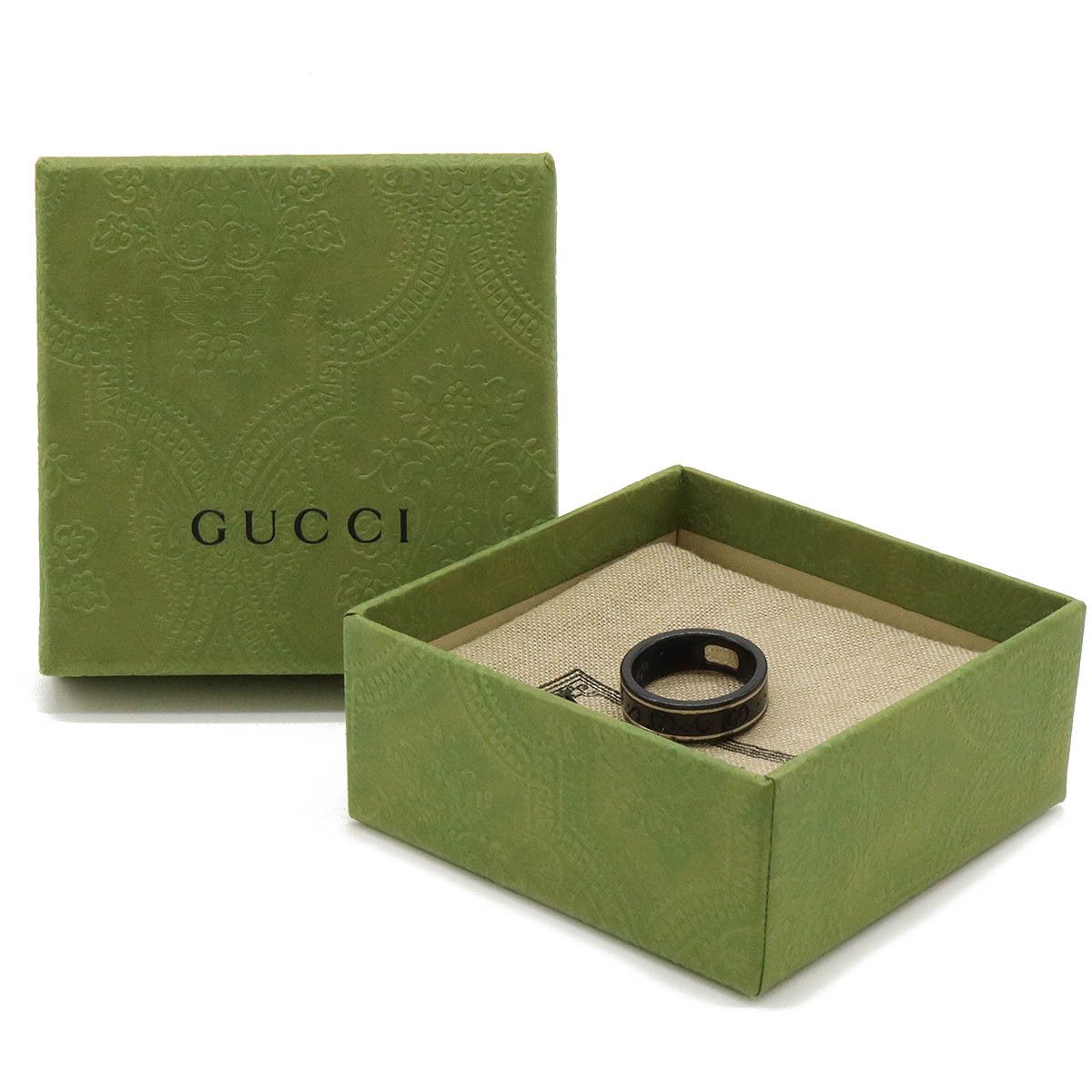 Gucci Gucci Gucci Icon Ring Synthetic Corundum K18WG Metal Ring 225985 in Pristine Condition Size ONE SIZE - 8 Thumbnail