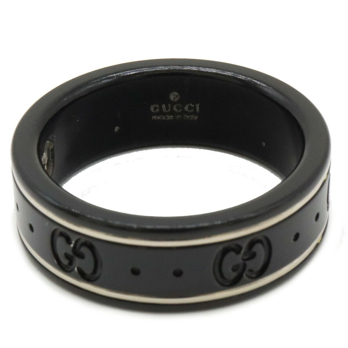 Gucci Gucci Gucci Icon Ring Synthetic Corundum K18WG Metal Ring 225985 in Pristine Condition Size ONE SIZE - 5 Thumbnail