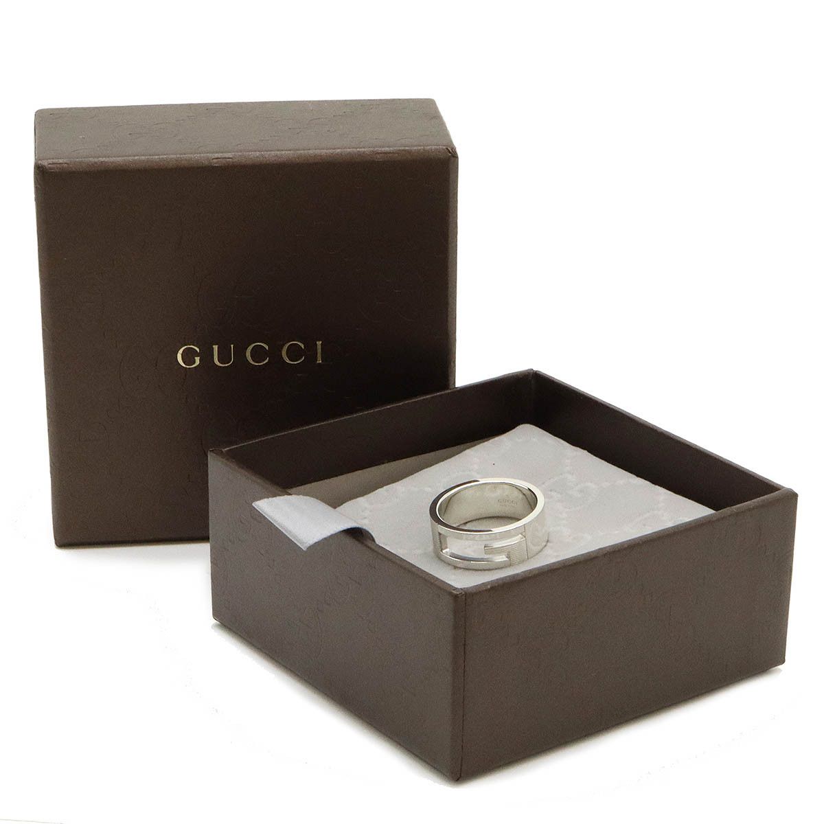 Gucci Gucci Gucci Branded G Open Ring Ag925 Silver Metal Ring 03266109840 in Pristine Condition Size ONE SIZE - 8 Thumbnail