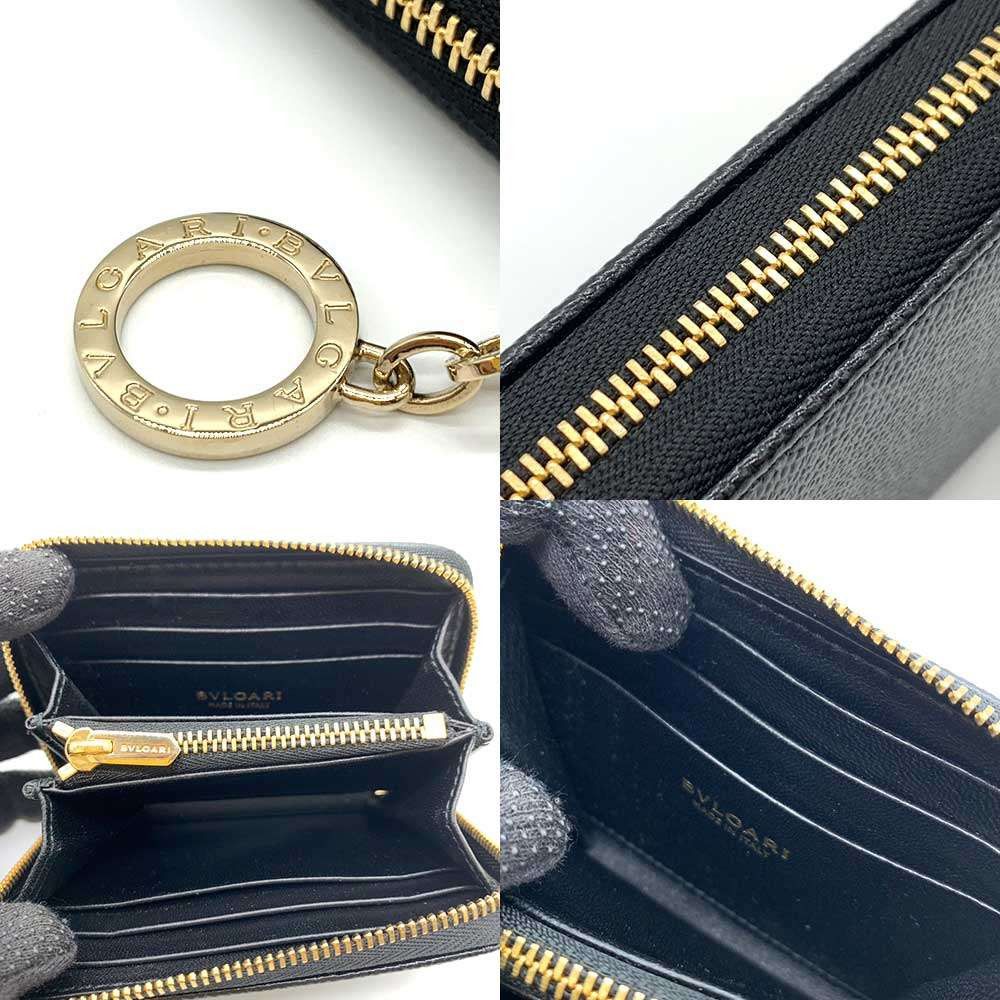 Bvlgari Bvlgari Bvlgari Leather Coin Case Black Gold Leather Coin Case 6-ot240927-2 in Very Good Condition Size ONE SIZE - 3 Thumbnail