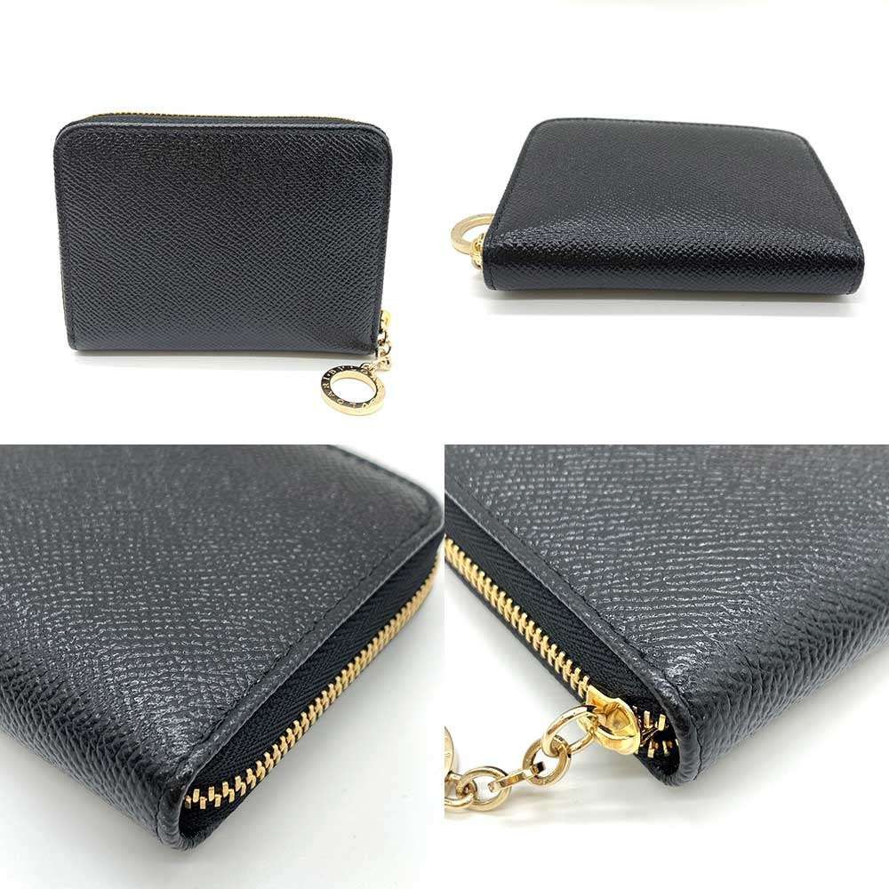Bvlgari Bvlgari Bvlgari Leather Coin Case Black Gold Leather Coin Case 6-ot240927-2 in Very Good Condition Size ONE SIZE - 2 Thumbnail