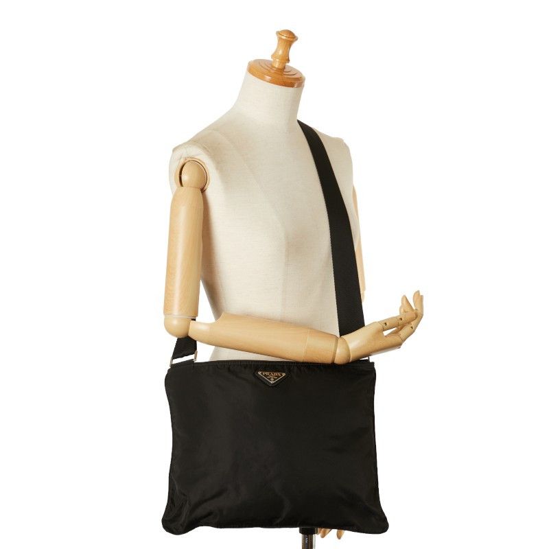 Prada Prada Prada Nylon Triangle Logo Plate Shoulder Bag Canvas Shoulder Bag in Very Good Condition Size ONE SIZE - 11 Thumbnail