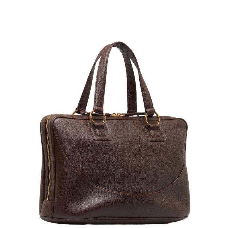 Bvlgari Bvlgari Bvlgari Leather Handbag Tote Brown Gold Leather Tote Bag in Very Good Condition Size ONE SIZE - 3 Thumbnail