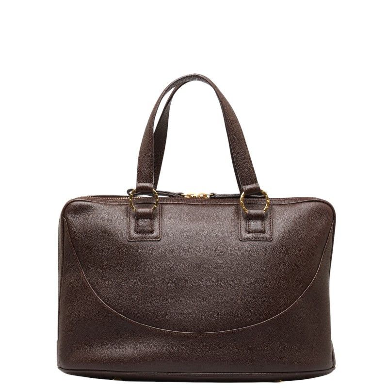 Bvlgari Bvlgari Bvlgari Leather Handbag Tote Brown Gold Leather Tote Bag in Very Good Condition Size ONE SIZE - 2 Thumbnail