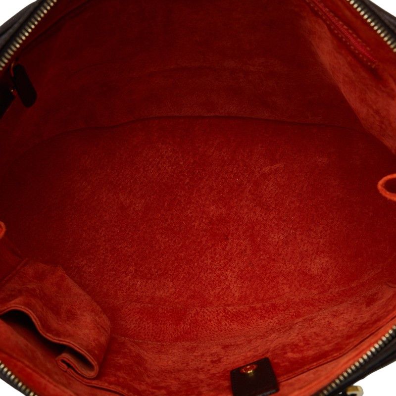 Bvlgari Bvlgari Bvlgari Leather Handbag Tote Brown Gold Leather Tote Bag in Very Good Condition Size ONE SIZE - 7 Thumbnail