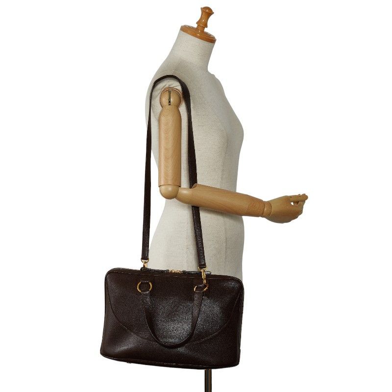 Bvlgari Bvlgari Bvlgari Leather Handbag Tote Brown Gold Leather Tote Bag in Very Good Condition Size ONE SIZE - 11 Thumbnail