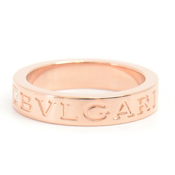 Bvlgari Bvlgari Bvlgari Pink Gold Diamond Double Logo Ring Metal Ring 72422 in Great Condition Size ONE SIZE - 3 Thumbnail