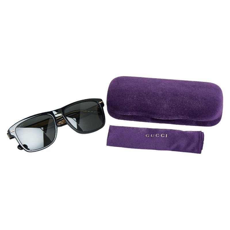 Gucci Gucci Gucci Wellington Sunglasses GG0911S Black Gold Plastic Sunglasses GG0911S Size ONE SIZE - 9 Thumbnail