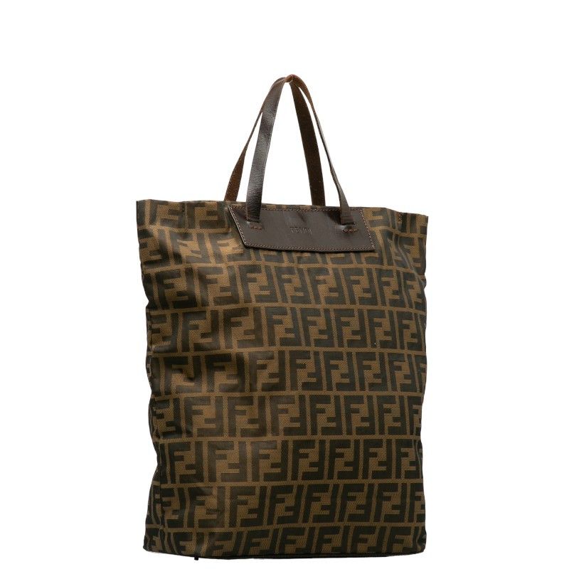 Fendi Fendi Fendi Zucca Canvas Leather Tote Bag 15610 Canvas Tote Bag 15610 in Good Condition Size ONE SIZE - 2 Thumbnail