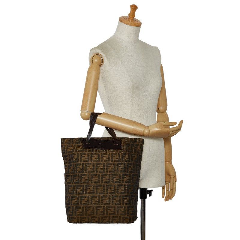 Fendi Fendi Fendi Zucca Canvas Leather Tote Bag 15610 Canvas Tote Bag 15610 in Good Condition Size ONE SIZE - 9 Thumbnail