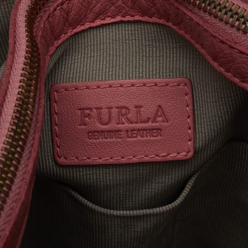 Furla Furla Furla Leather Logo Gold Hardware Tote Shoulder Bag Leather Tote Bag in Very Good Condition Size ONE SIZE - 9 Thumbnail