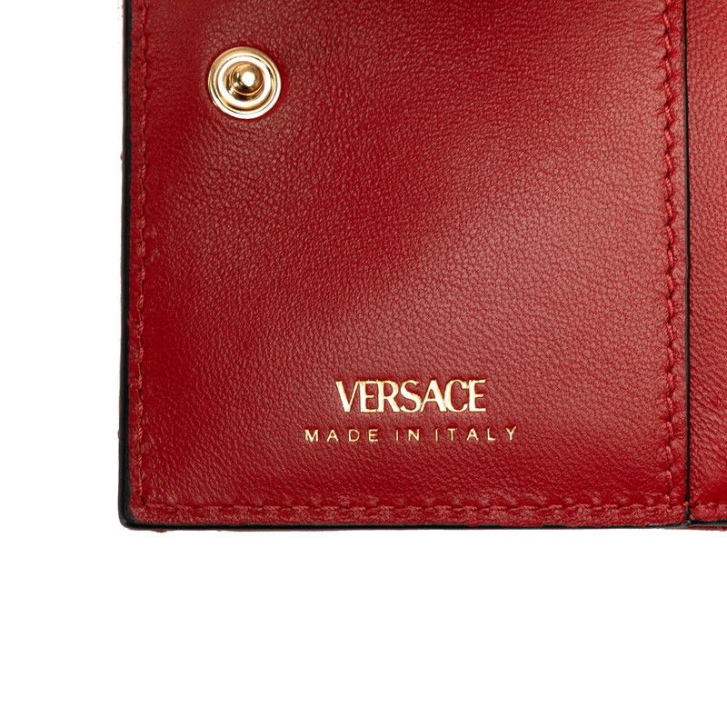 Versace Versace Versace Medusa Leather Bifold Wallet Red Gold Leather Short Wallet in Great Condition Size ONE SIZE - 8 Thumbnail
