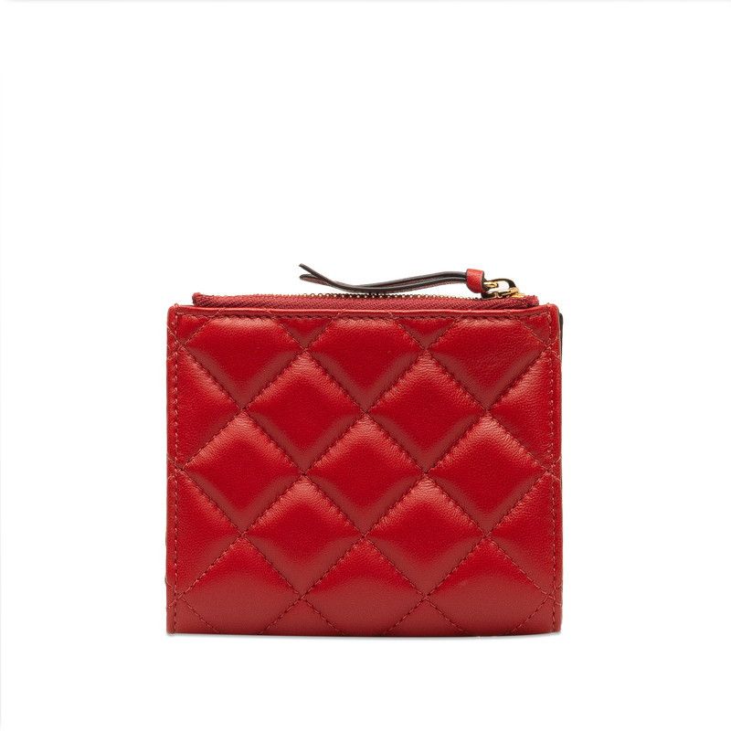 Versace Versace Versace Medusa Leather Bifold Wallet Red Gold Leather Short Wallet in Great Condition Size ONE SIZE - 3 Thumbnail
