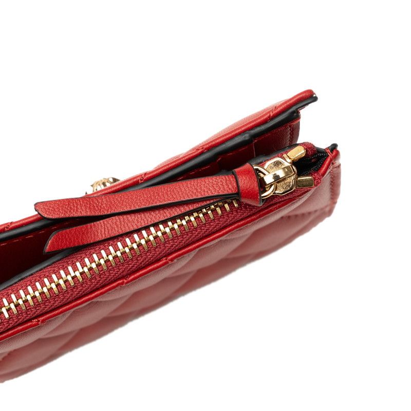 Versace Versace Versace Medusa Leather Bifold Wallet Red Gold Leather Short Wallet in Great Condition Size ONE SIZE - 6 Thumbnail