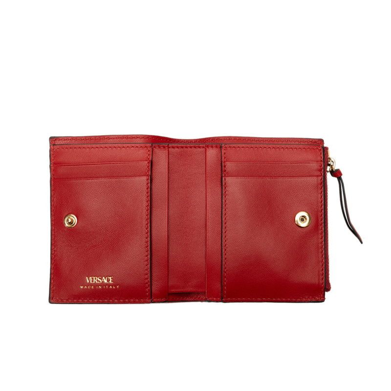 Versace Versace Versace Medusa Leather Bifold Wallet Red Gold Leather Short Wallet in Great Condition Size ONE SIZE - 5 Thumbnail