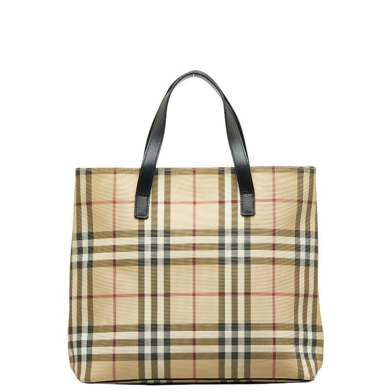 Burberry Burberry Burberry Nova Check PVC Leather Handbag Plastic Handbag in Very Good Condition Size ONE SIZE - 3 Thumbnail