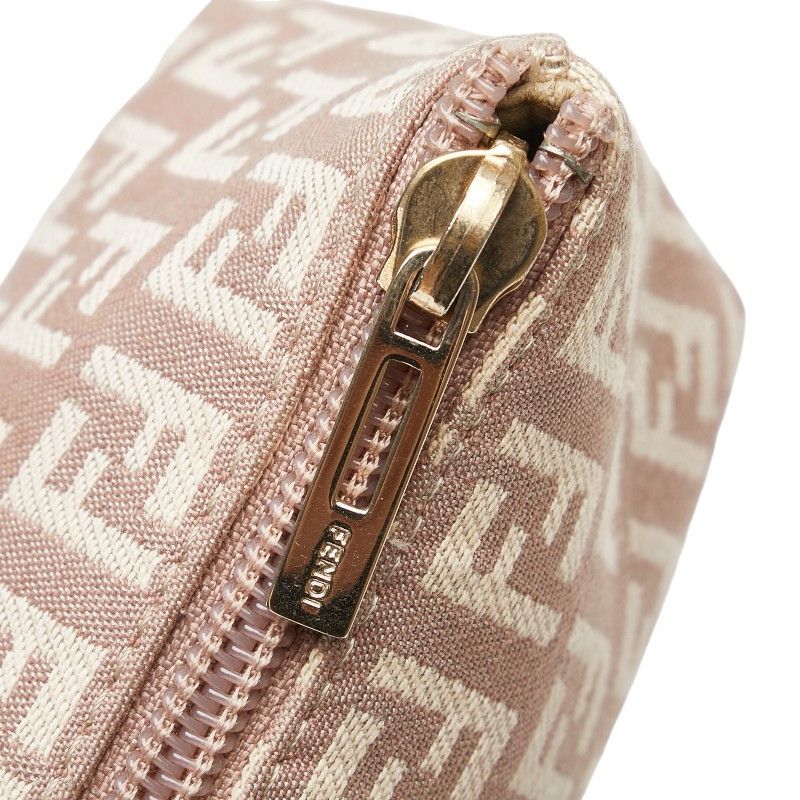 Fendi Fendi Fendi Zucchino Canvas Leather Pouch 7N0037 Canvas Vanity Bag 7N0037 in Very Good Condition Size ONE SIZE - 6 Thumbnail
