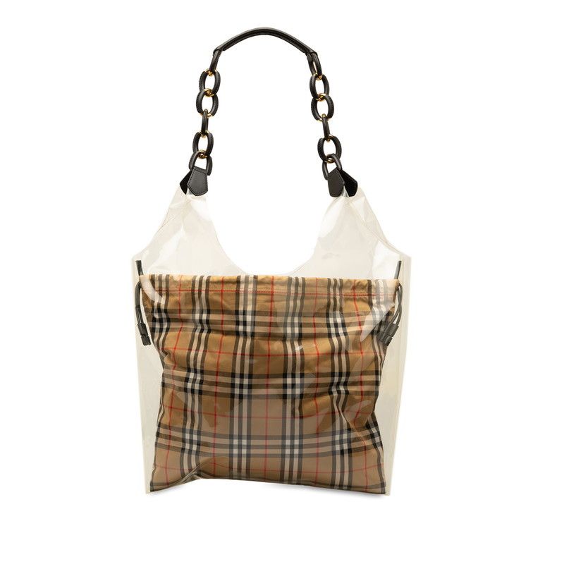 Burberry Burberry Burberry Nova Check PVC Cotton Leather Shoulder Bag Canvas Shoulder Bag in Very Good Condition Size ONE SIZE - 3 Thumbnail