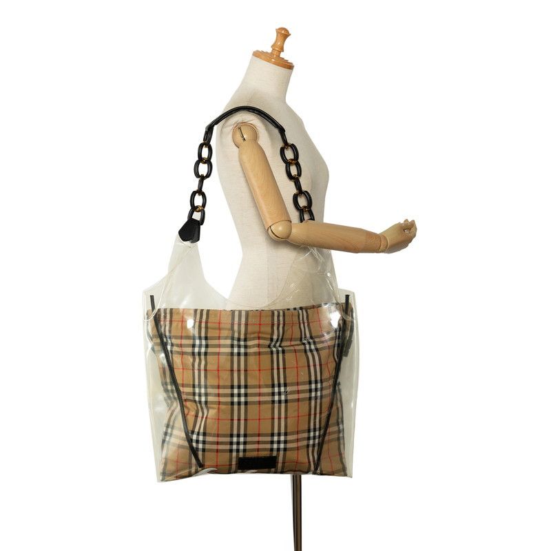 Burberry Burberry Burberry Nova Check PVC Cotton Leather Shoulder Bag Canvas Shoulder Bag in Very Good Condition Size ONE SIZE - 11 Thumbnail
