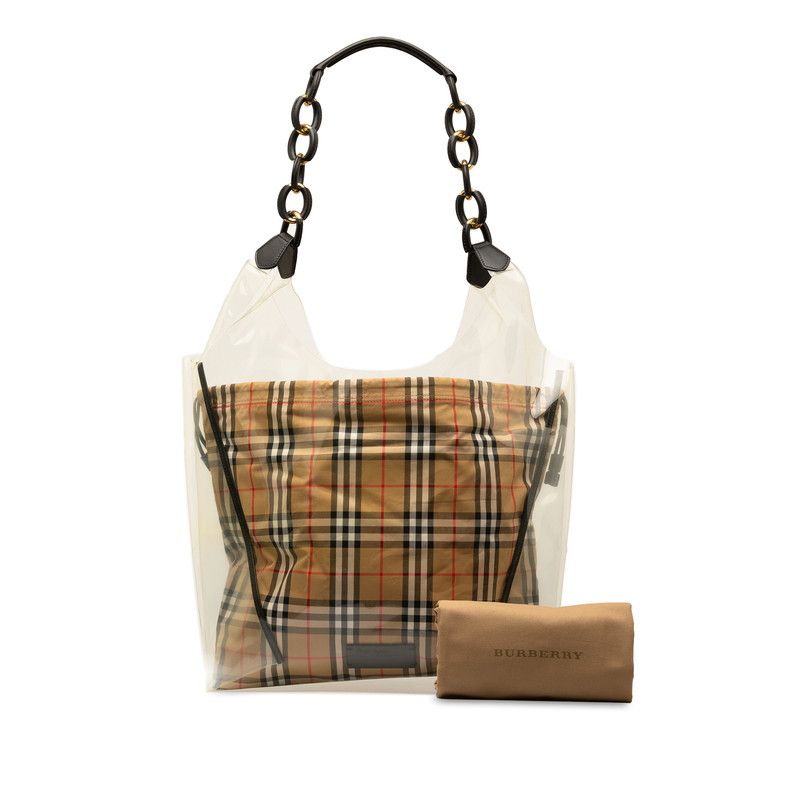 Burberry Burberry Burberry Nova Check PVC Cotton Leather Shoulder Bag Canvas Shoulder Bag in Very Good Condition Size ONE SIZE - 10 Thumbnail