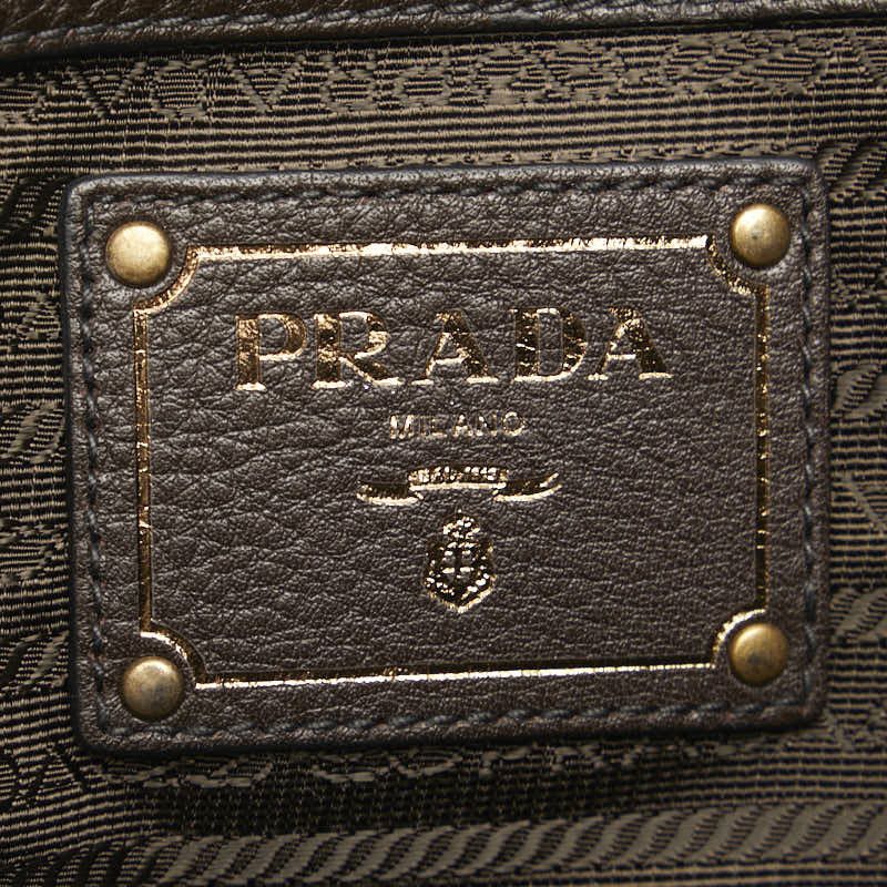 Prada Prada Prada Nylon Leather Triangle Logo Plate Handbag Canvas Handbag in Very Good Condition Size ONE SIZE - 9 Thumbnail