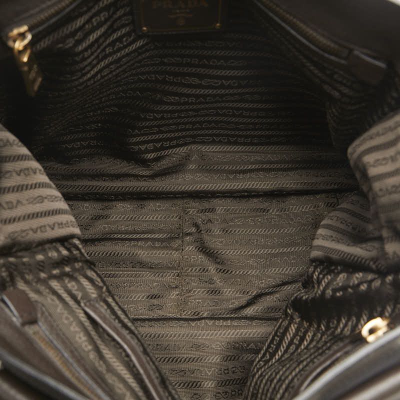 Prada Prada Prada Nylon Leather Triangle Logo Plate Handbag Canvas Handbag in Very Good Condition Size ONE SIZE - 7 Thumbnail
