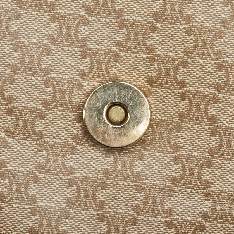 Celine Celine Celine Macadam PVC Leather Crossbody Shoulder Bag Beige Brown Canvas Crossbody Bag in Good Condition Size ONE SIZE - 7 Thumbnail