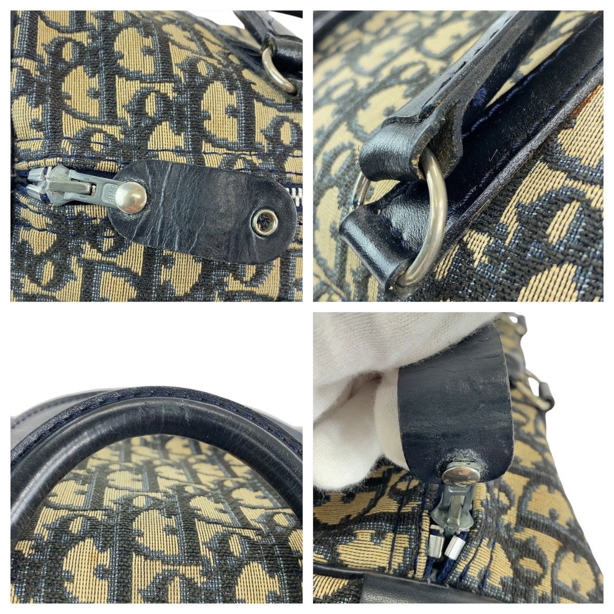 Dior Dior Dior Vintage Trotter Canvas/Leather Handbag Canvas Handbag in Very Good Condition Size ONE SIZE - 6 Thumbnail