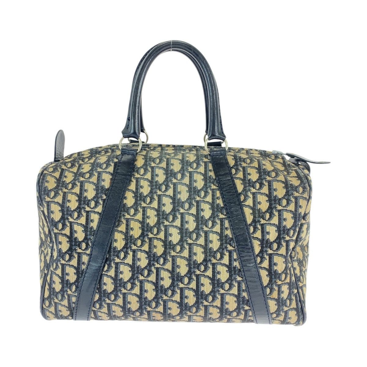Dior Dior Dior Vintage Trotter Canvas/Leather Handbag Canvas Handbag in Very Good Condition Size ONE SIZE - 2 Thumbnail