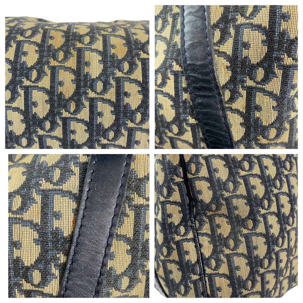 Dior Dior Dior Vintage Trotter Canvas/Leather Handbag Canvas Handbag in Very Good Condition Size ONE SIZE - 5 Thumbnail