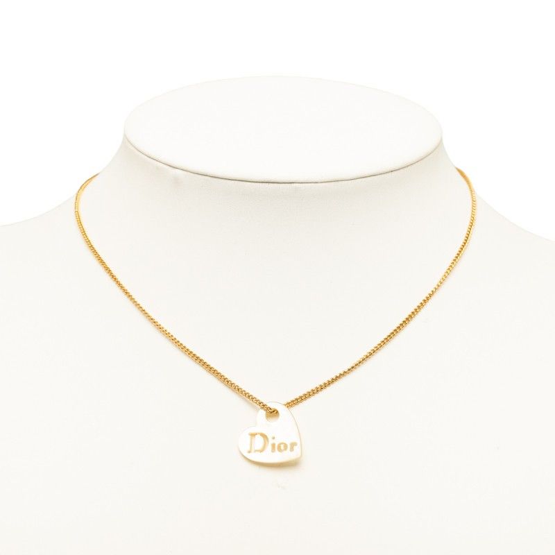 Dior Dior Dior Shell Heart Gold Necklace Metal Necklace in Very Good Condition Size ONE SIZE - 7 Thumbnail