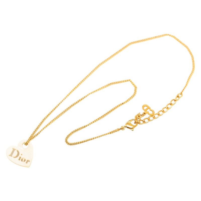 Dior Dior Dior Shell Heart Gold Necklace Metal Necklace in Very Good Condition Size ONE SIZE - 3 Thumbnail