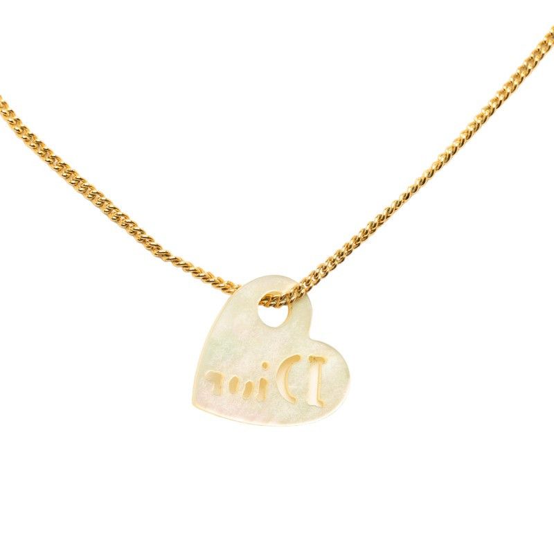 Dior Dior Dior Shell Heart Gold Necklace Metal Necklace in Very Good Condition Size ONE SIZE - 2 Thumbnail