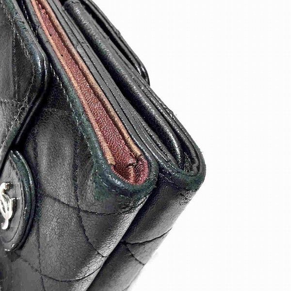 Chanel Chanel Chanel Matelasse Coco Mark Tri-Fold Wallet Leather Short Wallet A31507 in Fair Condition Size ONE SIZE - 3 Thumbnail