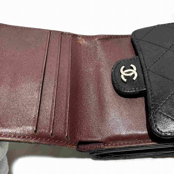 Chanel Chanel Chanel Matelasse Coco Mark Tri-Fold Wallet Leather Short Wallet A31507 in Fair Condition Size ONE SIZE - 6 Thumbnail
