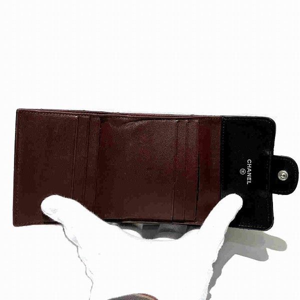 Chanel Chanel Chanel Matelasse Coco Mark Tri-Fold Wallet Leather Short Wallet A31507 in Fair Condition Size ONE SIZE - 2 Thumbnail