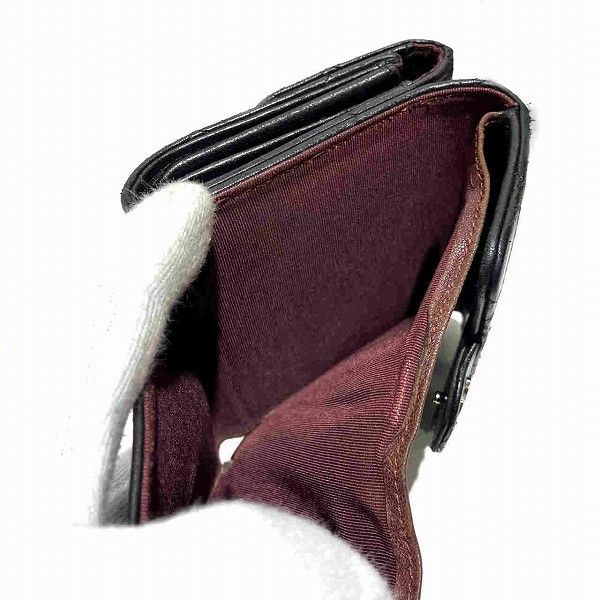 Chanel Chanel Chanel Matelasse Coco Mark Tri-Fold Wallet Leather Short Wallet A31507 in Fair Condition Size ONE SIZE - 8 Thumbnail