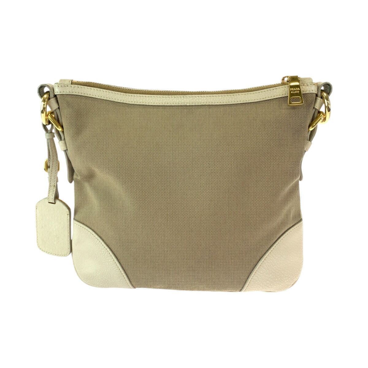 Prada Prada Prada Canvas Logo Jacquard Shoulder Bag Canvas Crossbody Bag Size ONE SIZE - 2 Thumbnail