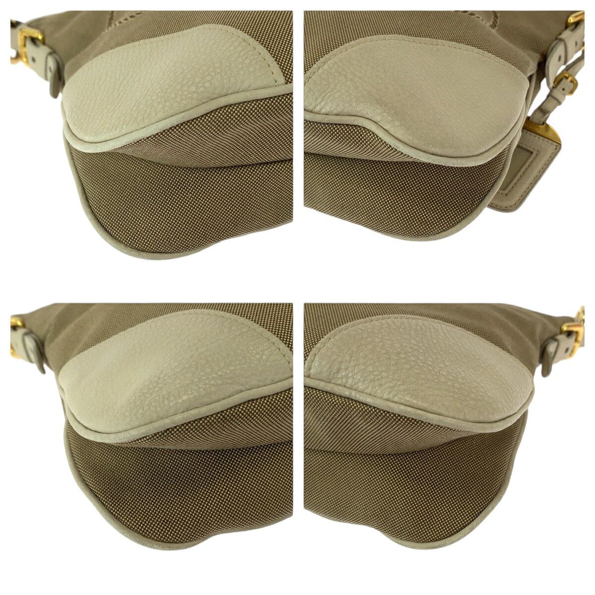Prada Prada Prada Canvas Logo Jacquard Shoulder Bag Canvas Crossbody Bag Size ONE SIZE - 3 Thumbnail