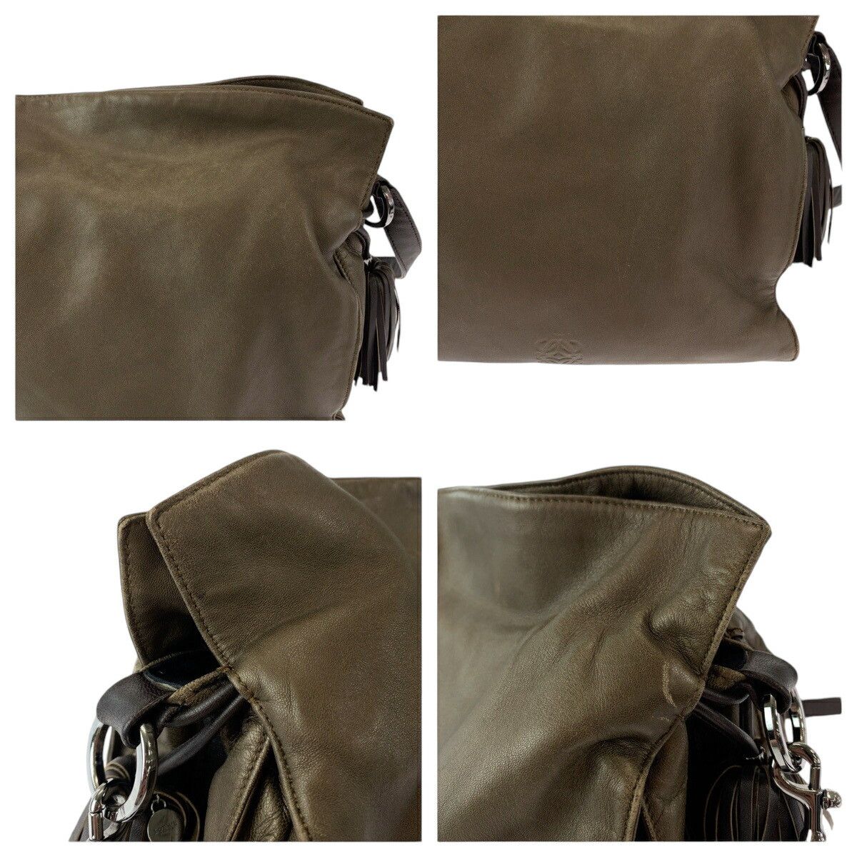 Loewe Loewe Loewe Leather Flamenco Anagram Shoulder Bag Leather Crossbody Bag Size ONE SIZE - 5 Thumbnail